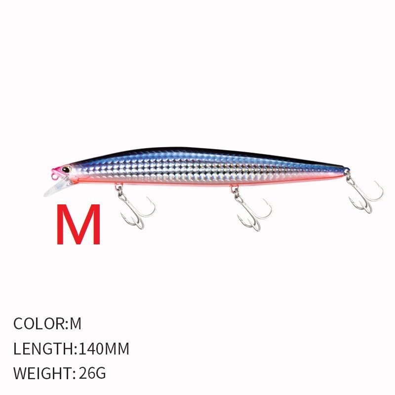 9119 14cm/26g 米諾 沉水 遠投 金目 七星 海鱸 青物 鱸魚 遠投 米諾 響珠 阿蔡路亞 台灣現貨-規格圖7