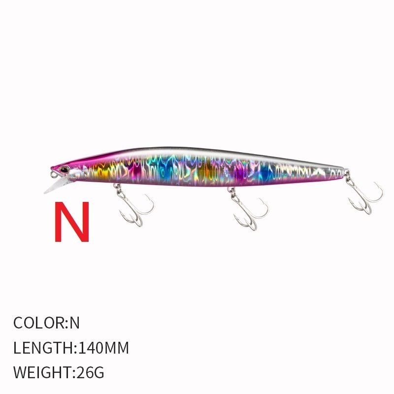 9119 14cm/26g 米諾 沉水 遠投 金目 七星 海鱸 青物 鱸魚 遠投 米諾 響珠 阿蔡路亞 台灣現貨-規格圖7