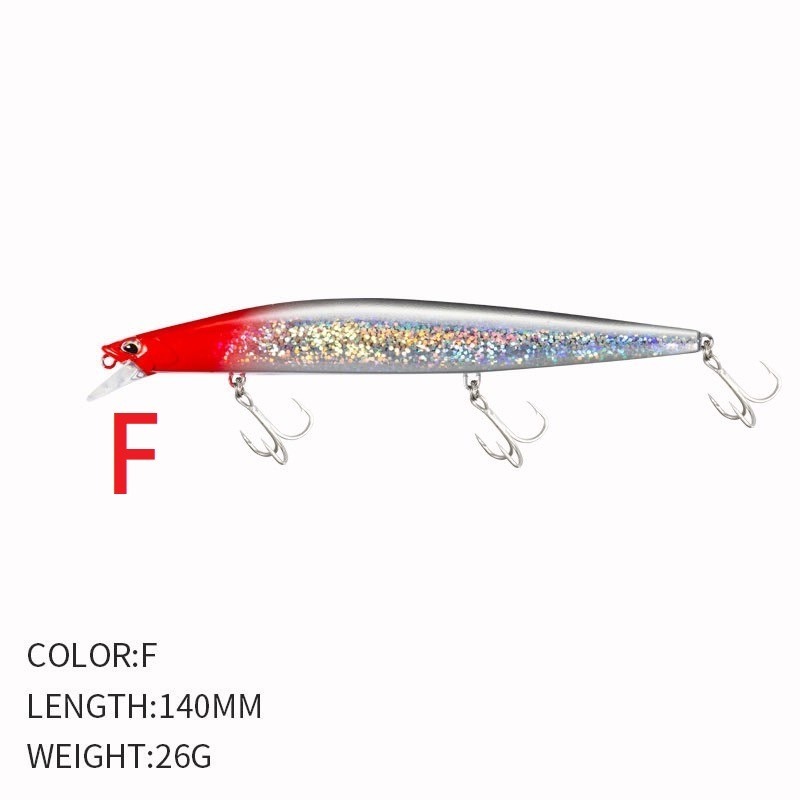 9119 14cm/26g 米諾 沉水 遠投 金目 七星 海鱸 青物 鱸魚 遠投 米諾 響珠 阿蔡路亞 台灣現貨-規格圖7