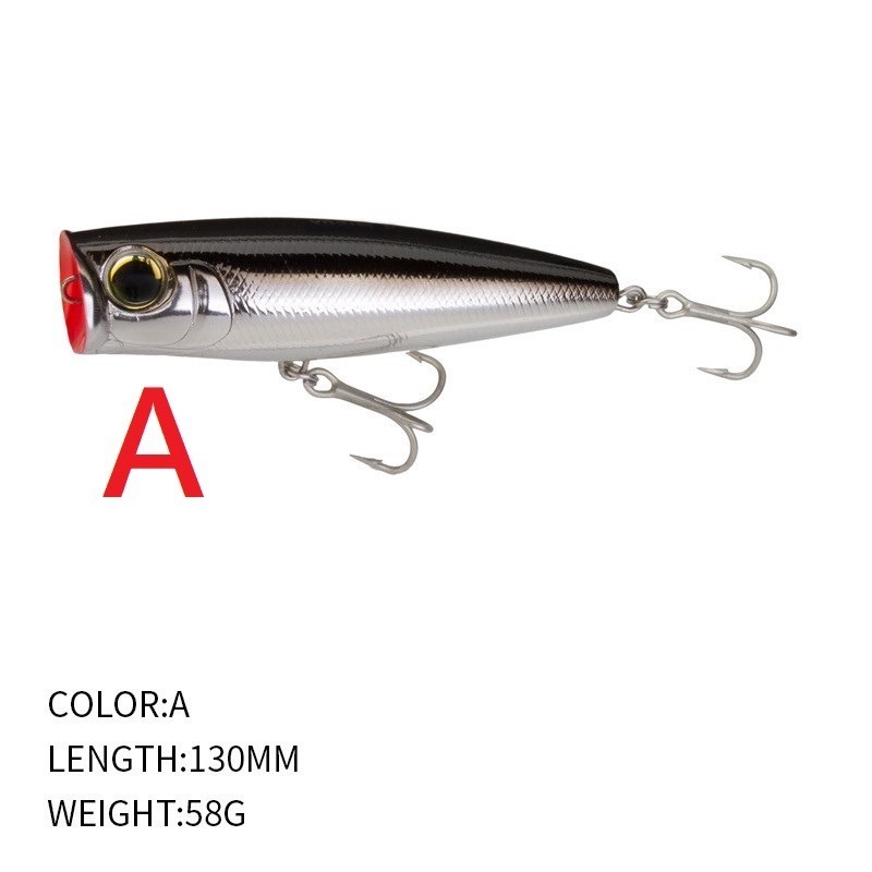 9113 130mm/58g 波趴 波爬 波啪 POPPER 浮水 遠投 硬餌 阿蔡路亞 台灣現貨-規格圖5
