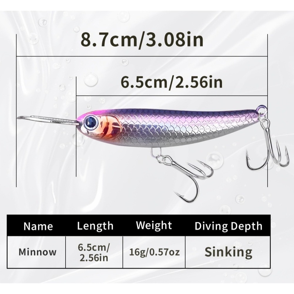 006 金屬舌板 65mm 16g 水表餌 自動鉛筆 上升鉛筆 鉛筆 路亞 假餌 黑格 捲仔 阿蔡路亞 台灣現貨 004-細節圖5