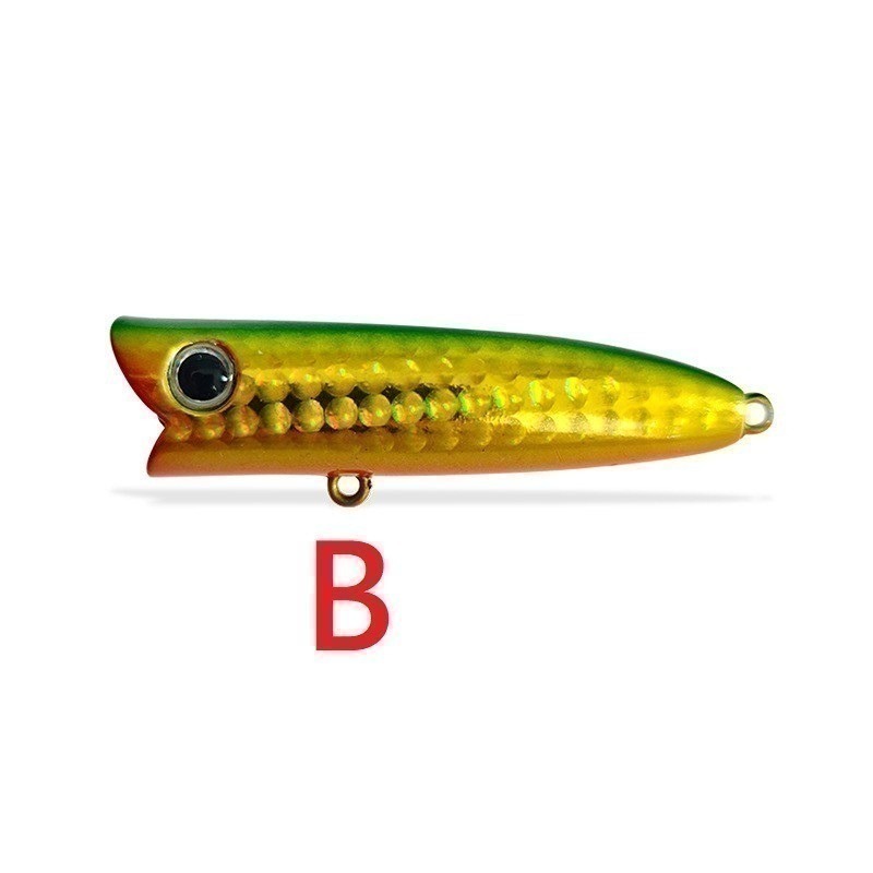 6cm/7g 波爬 波趴 波爬 波啪 POPPER 浮水 波扒 微拋 黑格 捲仔 阿蔡路亞 台灣現貨-細節圖3