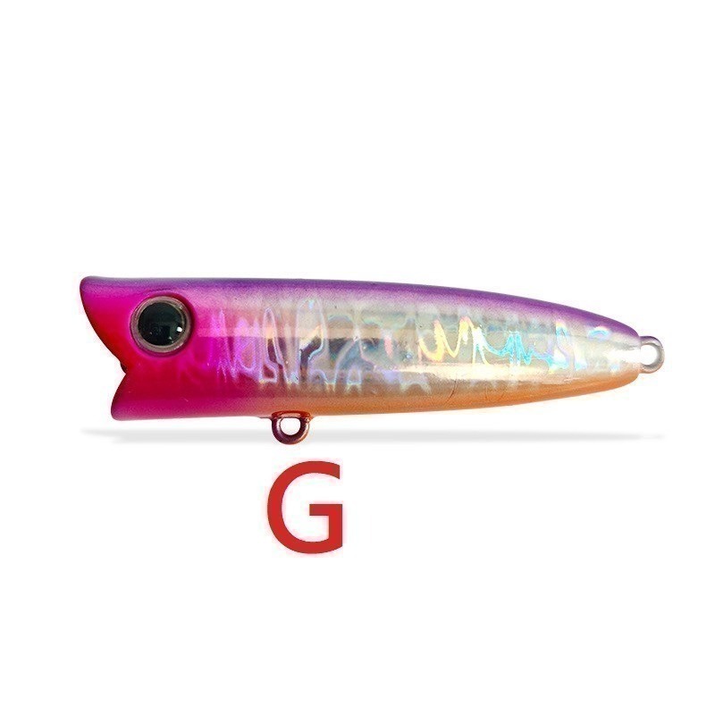6cm/7g 波爬 波趴 波爬 波啪 POPPER 浮水 波扒 微拋 黑格 捲仔 阿蔡路亞 台灣現貨-規格圖11