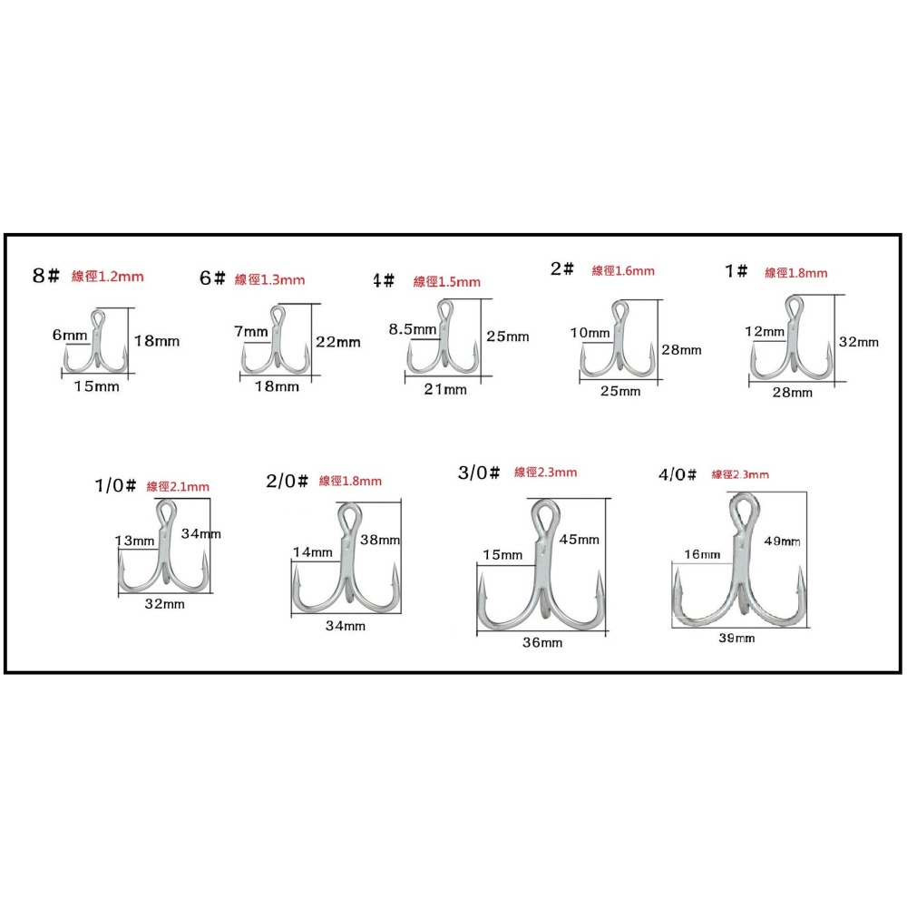 四倍 加強 粗骨 三本鉤 三叉鉤  阿蔡路亞 台灣現貨-細節圖3