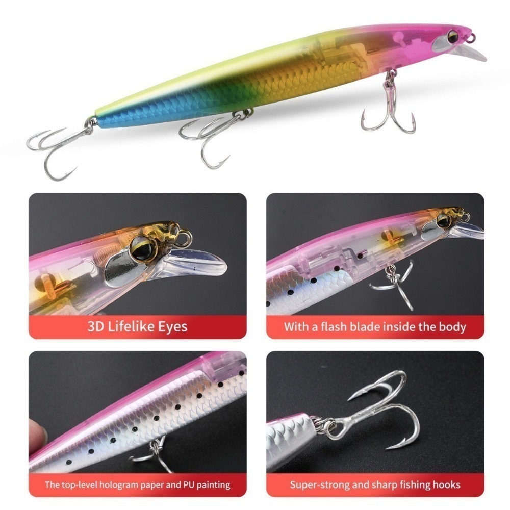 閃片 閃鱗 狂鱗 16CM/32G 浮水 魚虎 金目 七星 海鱸 青物 鱸魚 遠投 米諾 阿蔡路亞 台灣現貨-細節圖4
