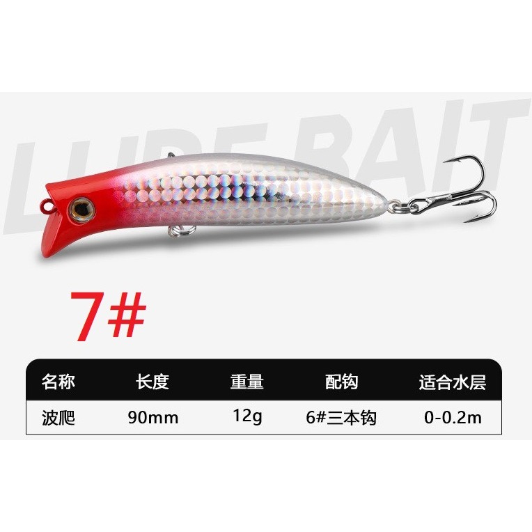 米諾 波爬 遠投 海鱸 9cm 12g 七星 金目 鱸魚 硬餌 阿蔡路亞 台灣現貨-規格圖8