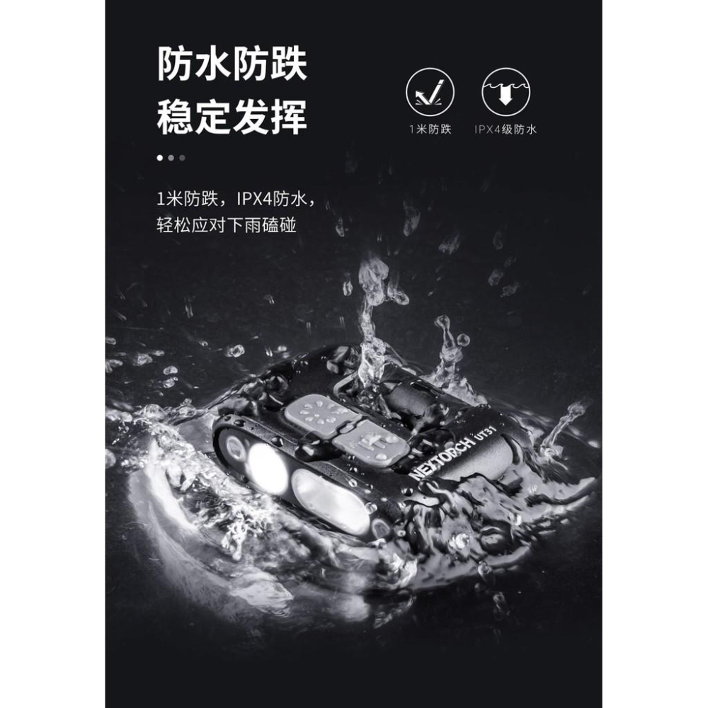 NEXTORCH UT31紅藍警閃多功能夾燈(年度新品)-細節圖8