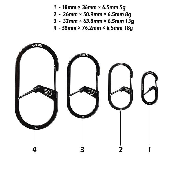 Niteize G-SERIES DUAL CHAMBER CARABINER不鏽鋼G形扣-細節圖2