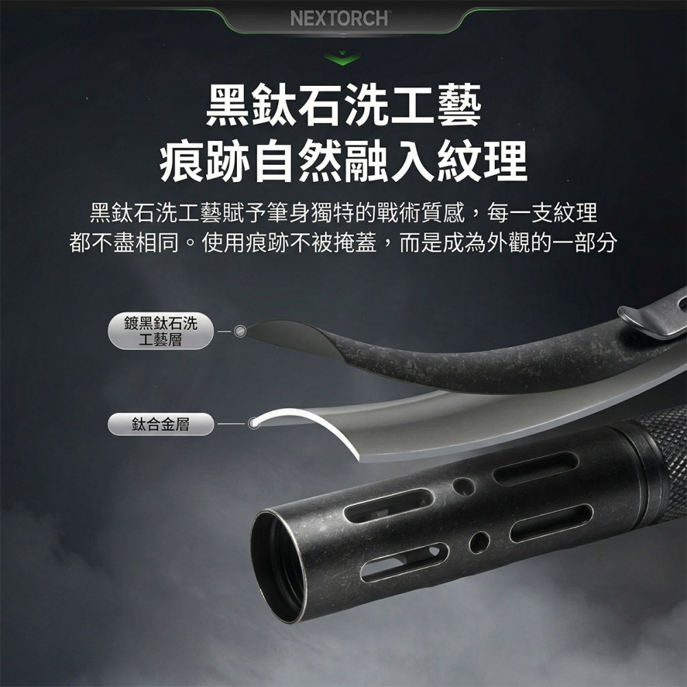NEXTORCH NP12 Ti 鈦合金陀螺解壓戰術筆-細節圖3