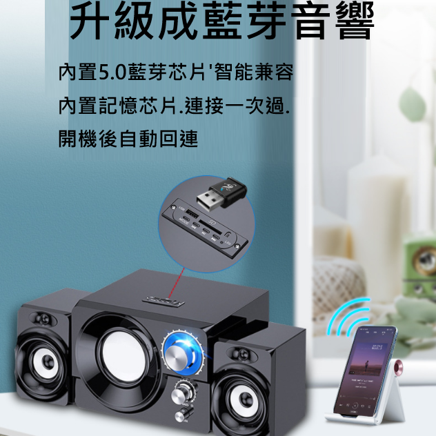 現貨 USB  AUX.雙輸出模式  藍芽音樂撥放器-細節圖3