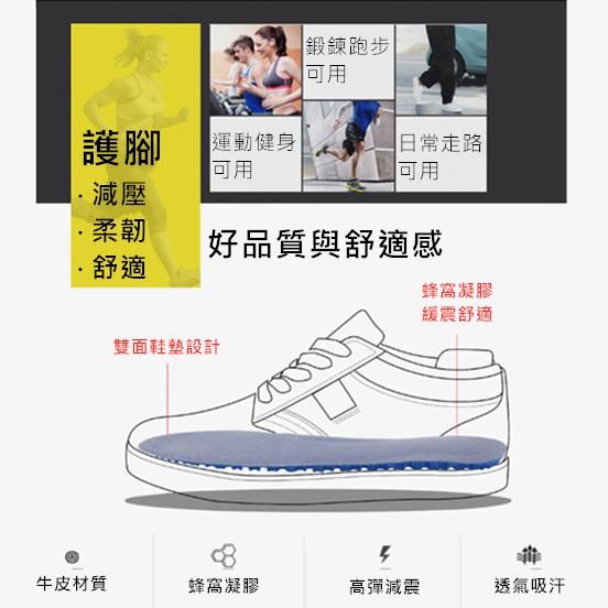 【現貨免運費】鞋墊 硅膠鞋墊 可自由剪裁雙色 減震 運動 跑步 透氣鞋墊-細節圖3