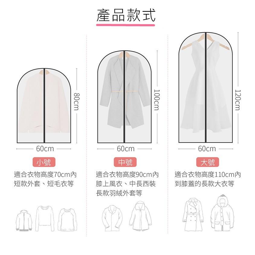 防塵套 防塵罩 防塵袋 衣服收納 衣物防塵套 透明衣服防塵套 衣服防塵袋 衣物防塵袋 衣物防塵罩 衣物收納袋 大衣防塵袋-細節圖3