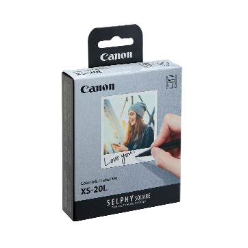Canon XS-20L 印相紙 含色帶 正方形貼紙 20張 XS20 掌上型手機相印機 QX10 專用-細節圖2