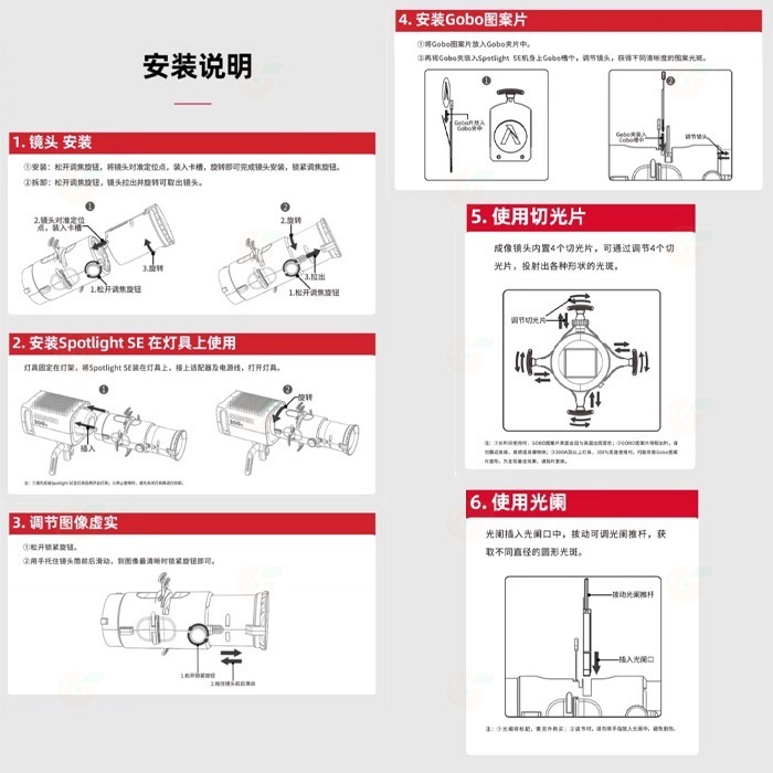 愛圖仕 Aputure amaran Spotlight SE 19度 36度 Lens 聚光筒套組 聚光燈 投影片-細節圖9