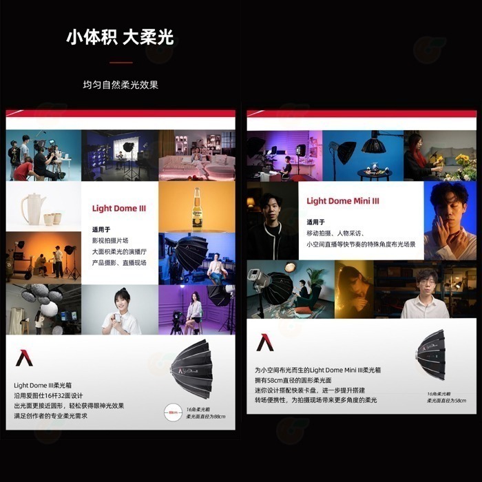 附網格 愛圖仕 Aputure Light Dome II III mini II III 拋物線柔光罩 公司貨 柔光箱-細節圖6