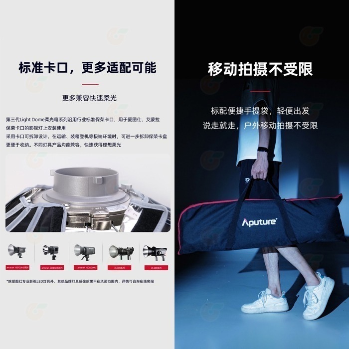 附網格 愛圖仕 Aputure Light Dome II III mini II III 拋物線柔光罩 公司貨 柔光箱-細節圖7