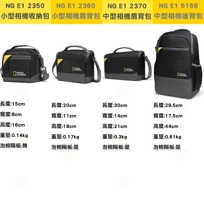 國家地理 National Geographic NG E1 E2 相機側背包 2350 2360 2370 收納包-細節圖9