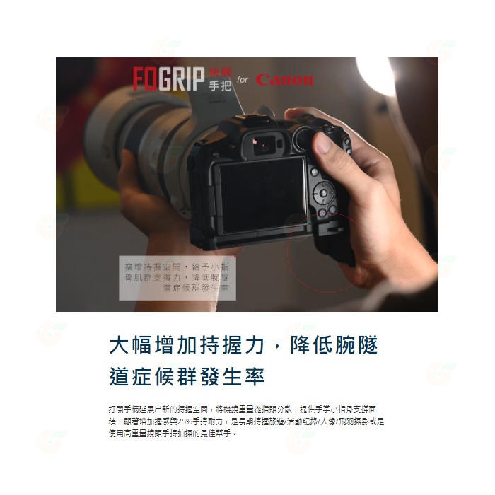 STC FOGRIP 快展手把 8cm 活動側板 適用 Canon EOS R7 公司貨 可快拆雲台 PD背帶系統-細節圖4