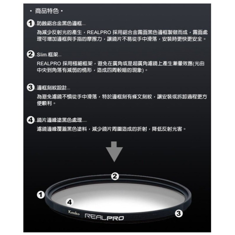 日本製 Kenko RealPRO PROTECTOR 40.5mm 40.5 保護鏡 薄框 多層鍍膜 防水抗油汙 正成-細節圖6