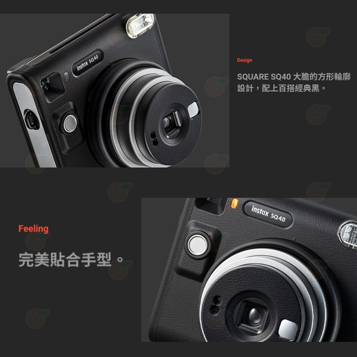 富士 FUJIFILM instax SQUARE SQ40 拍立得相機 恆昶公司貨 立可拍 即可拍 復古時尚仿皮材質-細節圖2