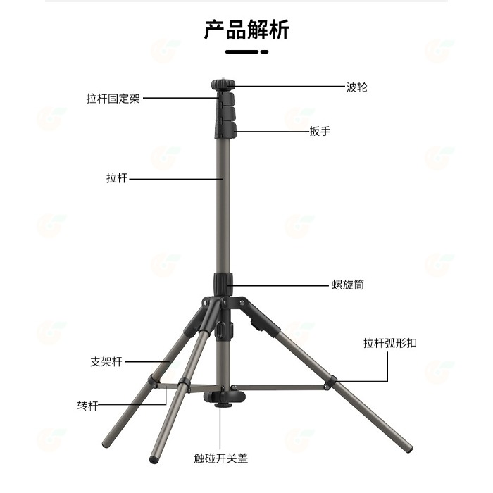 ⭐ Ulanzi 2447 MT-39 直播用輕型三腳架 公司貨 快收 防夾扳扣 支架 燈架 相機 補光燈 微單 適用-細節圖7