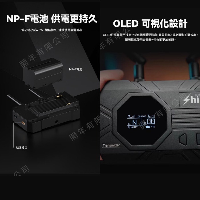 SHIMBOL ZO1000 HDMI SDI 無線圖傳系統 公司貨 一發兩收 群組模式 UVC輸出 全鋁合金 低功耗-細節圖4