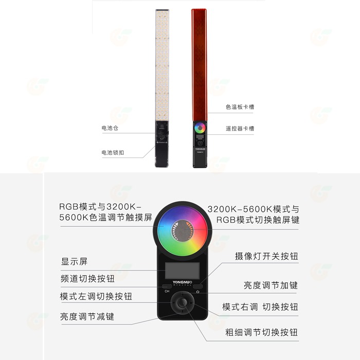 永諾 YONGNUO YN360III 棒型 LED 持續燈 公司貨 雙色溫 RGB 全彩 補光燈 燈棒 直播-細節圖8