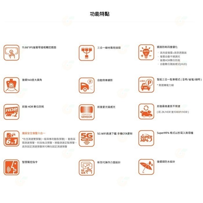 送64G卡 Mio MiVue R850D 電子後視鏡行車記錄器 SONY星光級 WiFi GPS 公司貨 智慧聲控-細節圖3