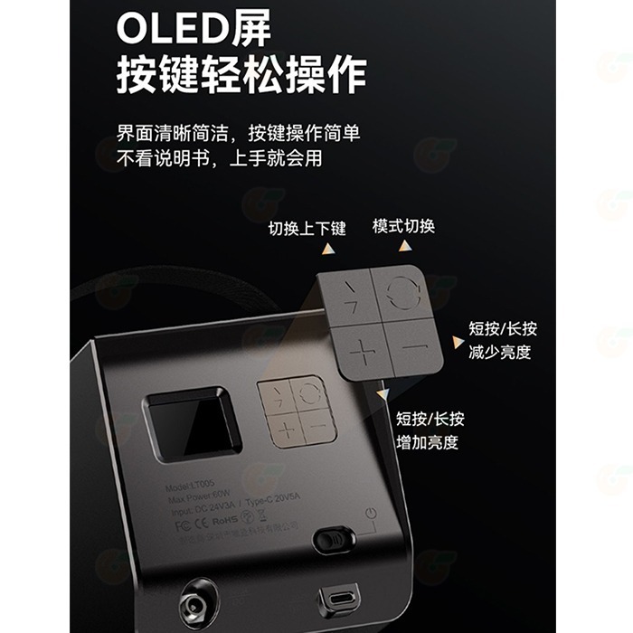 Ulanzi LT005 60W COB 美規雙色溫影視持續燈 公司貨 迷你保榮卡口 多功能 攝影棚補光燈-細節圖7