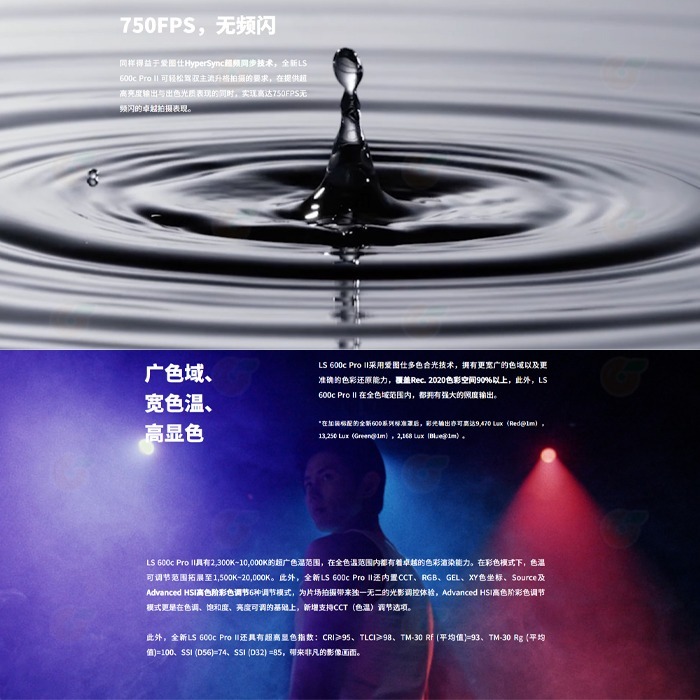 愛圖仕 Aputure 光風暴 LS 600c Pro II 專業版 二代 RGB LED 影視燈 聚光燈 攝影棚 棚燈-細節圖3