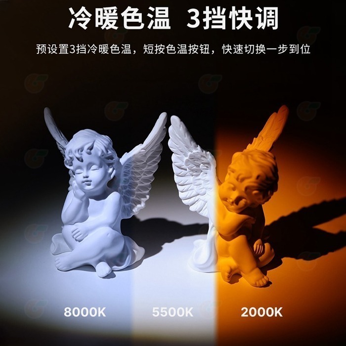 ⚡ 附柔光罩 Ulanzi LM07 5W 攝影手電筒 雙色溫 伸縮變焦 打光燈 人像攝影 效果光 補光燈 束光筒-細節圖3