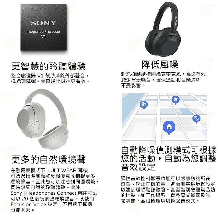 附便攜包 SONY WH-ULT900N 耳罩式 無線藍牙耳機 台灣索尼公司貨 重低音降噪 超高續航-細節圖6