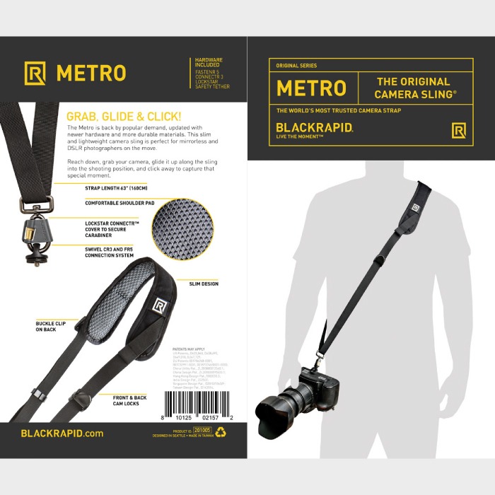 BlackRapid BTMetro 快槍俠 Metro 都會雅痞 精簡快速背帶 公司貨 相機背帶 減壓背帶 透氣-細節圖2