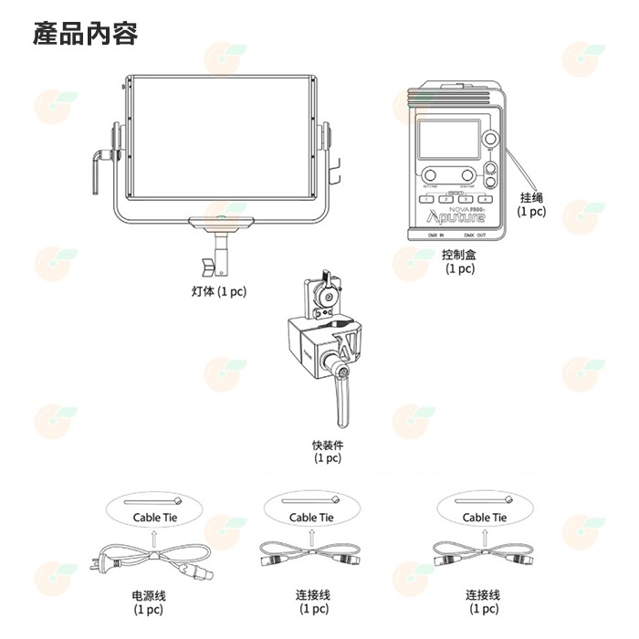 ⚡ 愛圖仕 Aputure NOVA P300C 彩色高亮度影視燈 硬殼箱 公司貨 LED RGB 攝影燈 棚燈 補光燈-細節圖6