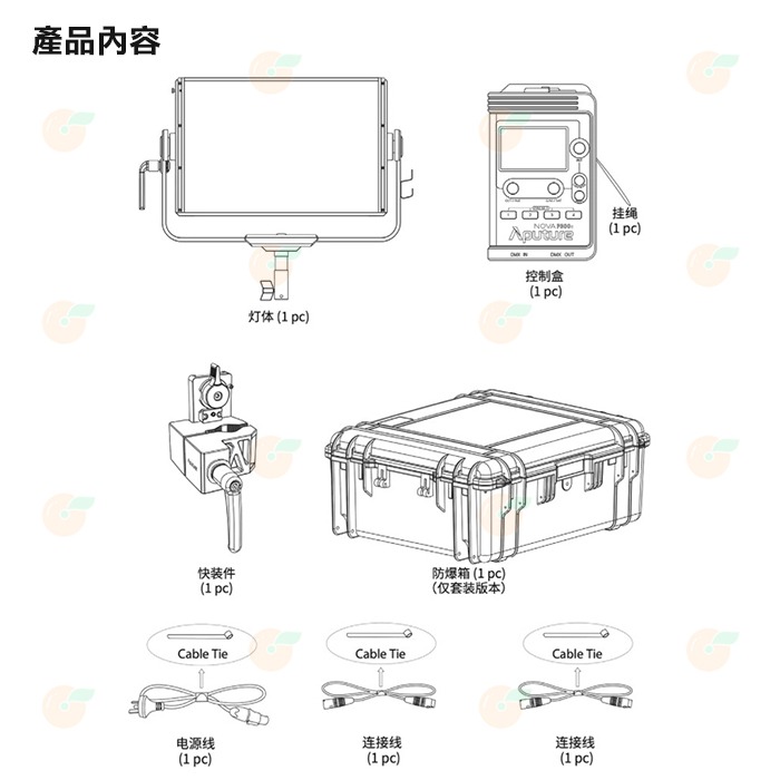 ⚡ 愛圖仕 Aputure NOVA P300C 彩色高亮度影視燈 硬殼箱 公司貨 LED RGB 攝影燈 棚燈 補光燈-細節圖7