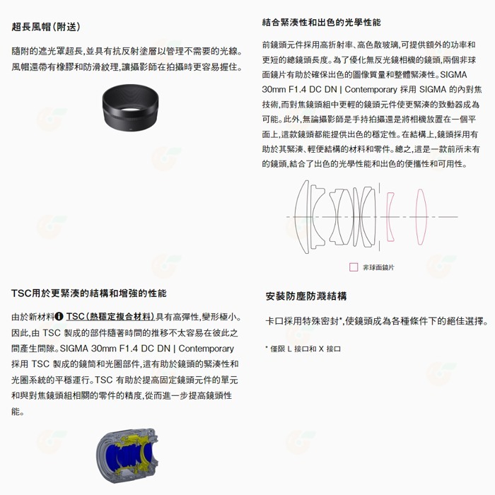 SIGMA 30mm F1.4 DC DN 定焦大光圈鏡頭 恆伸公司貨 適用 Canon Nikon SONY 富士-細節圖4