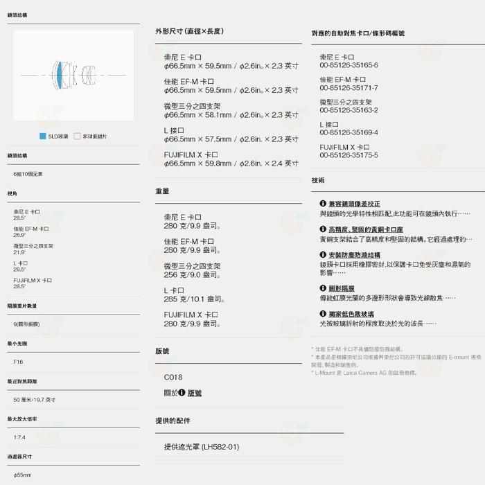 SIGMA 56mm F1.4 DC DN 定焦鏡頭 恆伸公司貨 適用 Canon RF Nikon Z SONY 富士-細節圖7
