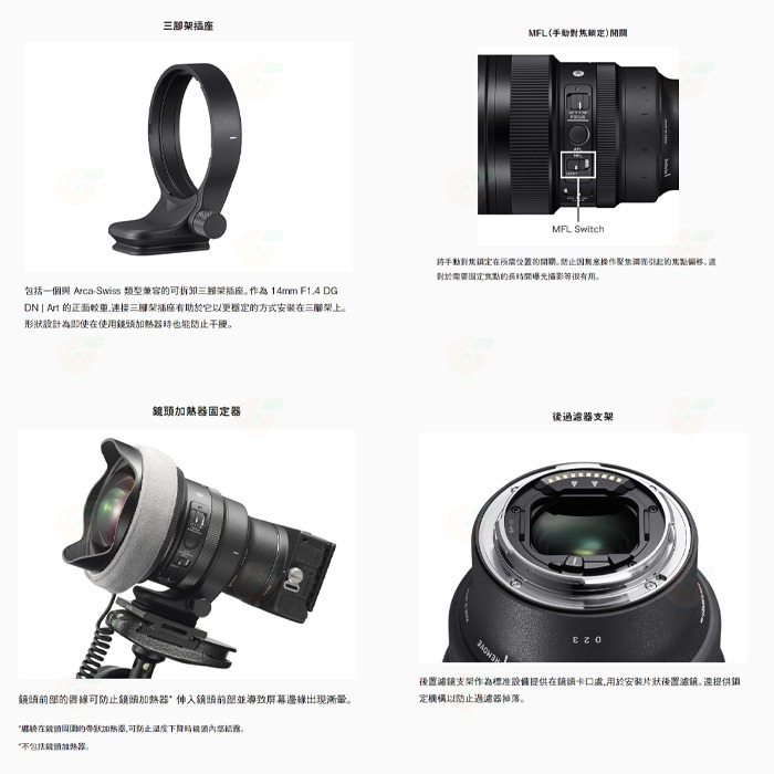 預購 SIGMA 14mm F1.4 DG DN Art 大光圈超廣角定焦鏡頭 恆伸公司貨 SONY E L卡口 用-細節圖4