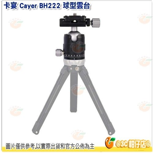 卡宴 Cayer BH222 球型雲台 公司貨 輕巧 攝影 錄影 拍攝 雲台支援360度全景拍攝-細節圖2
