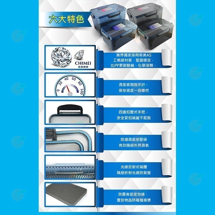 POKA F-580 免插電防潮箱 大 公司貨 內建指針型溼度計 台灣製 F580-細節圖5