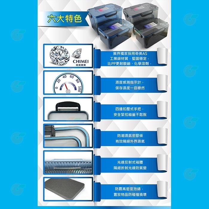 送7包乾燥劑 POKA F-580 免插電防潮箱 大 公司貨 內建指針型溼度計 台灣製 F580-細節圖5