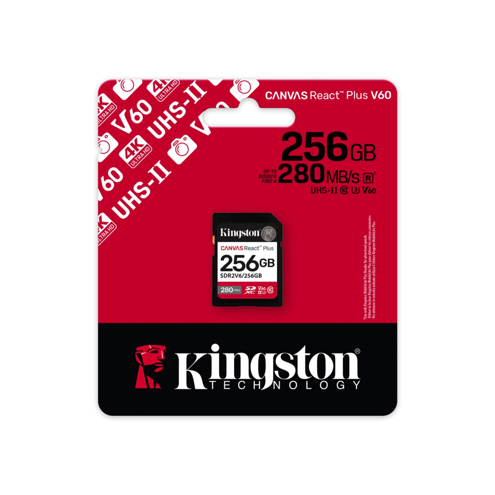 金士頓 Kingston SDR2V6 256GB SDXC UHS-II 280MB/s 記憶卡 V60 4K 256-細節圖3