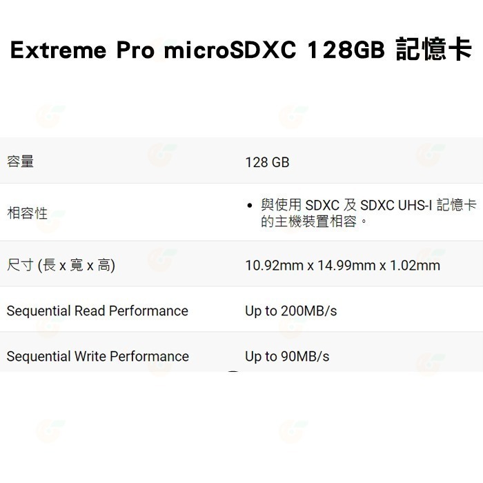 SanDisk Extreme Pro microSDXC 128G 128GB 200MB/s 記憶卡公司貨 A2-細節圖3