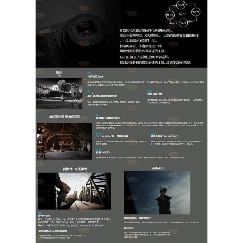 送註冊禮 記憶卡組 理光 RICOH GR III 大光圈 類單眼 數位相機 黑色 富堃公司貨 GRIII GR3-細節圖2