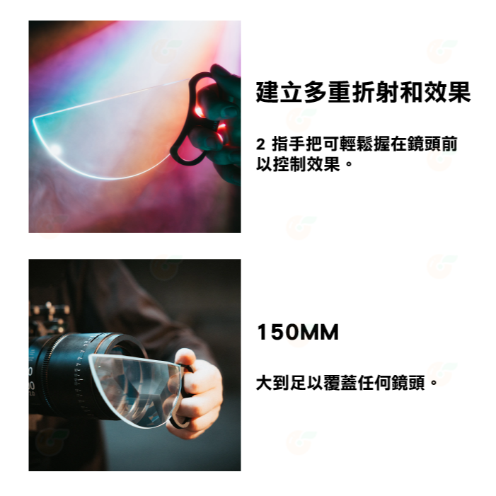 PRISM LENS FX Filter Handheld Split Diopter 手持半邊 折射鏡片 濾鏡 公司貨-細節圖2