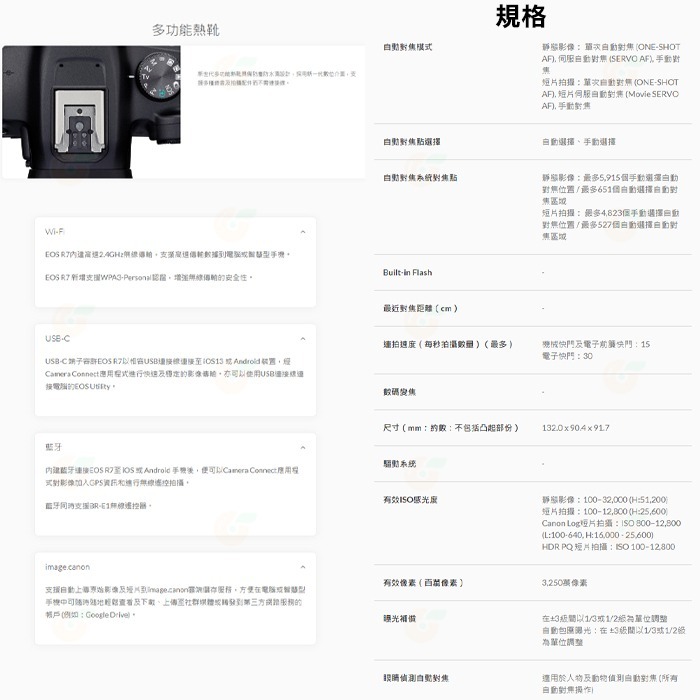 送註冊禮 Canon EOS R7 KIT 18-150mm 旗艦級 無反微單眼相機 單鏡組 台灣佳能公司貨-細節圖8