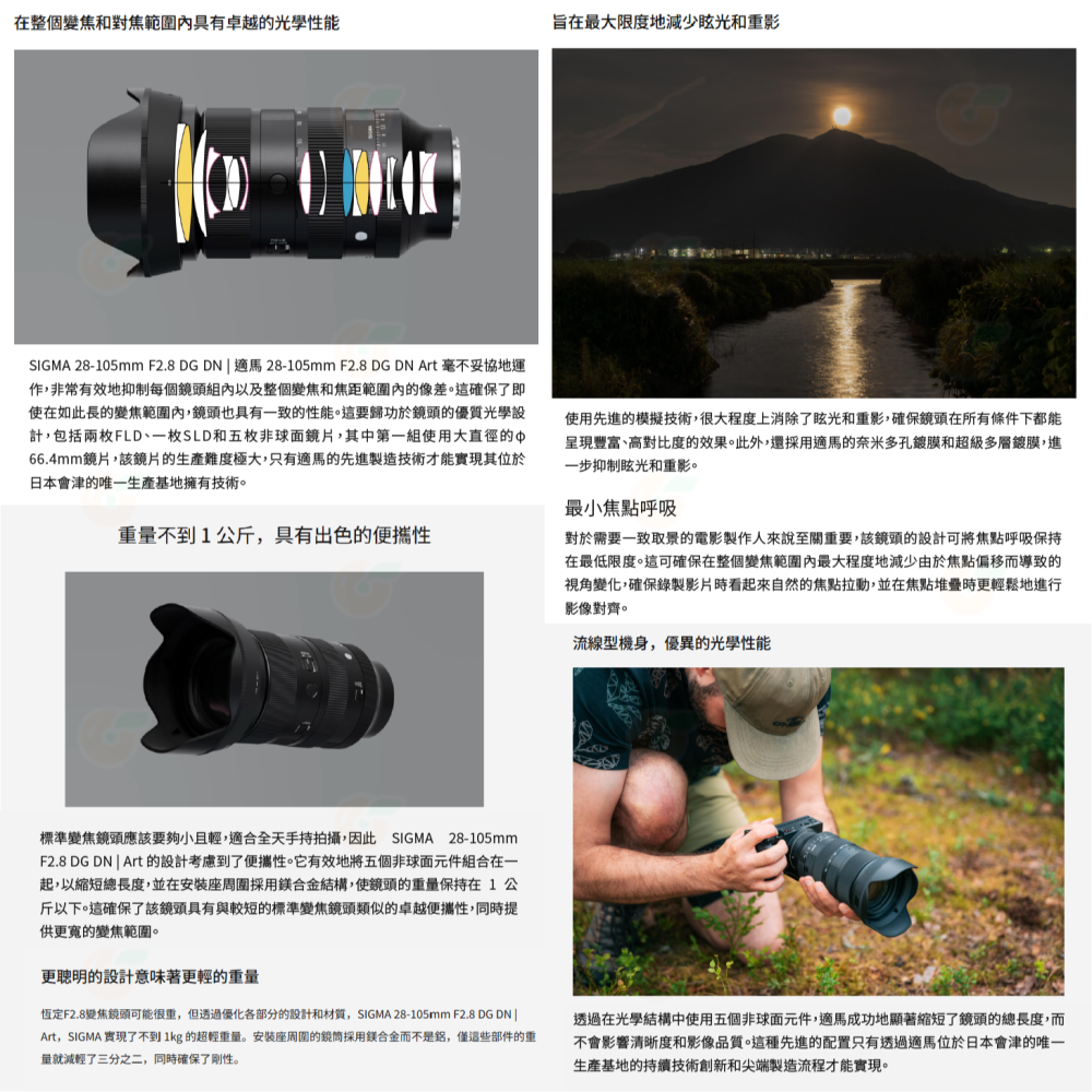 SIGMA 28-105mm F2.8 DG DN Art 變焦鏡頭 28-105 恆伸公司貨 適用 SONY E-細節圖3