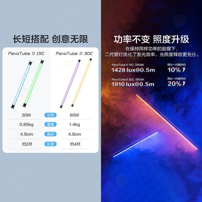 特價 南冠 南光 NANLITE PavoTube II 15C 30C 全彩魔光管燈二代 單燈組光棒 LED補光燈-細節圖3