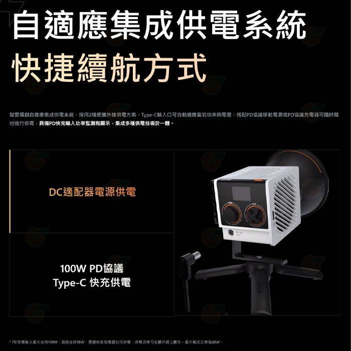 智雲 功率王 ZHIYUN MOLUS G60 COMBO套裝版 60W 手持口袋燈 公司貨 雙色溫 補光燈 直播攝影燈-細節圖7