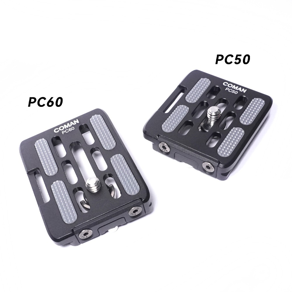 科漫 Coman PC50 PC60 A30 A40雲台專用快拆板 5cm 6cm 公司貨 防偏移檔片設計-細節圖2